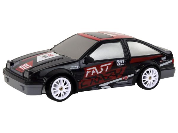 Lean Ferngesteuerter Sportwagen R/C 1:24, schwarze, austauschbare Räder RC-Fahrzeug