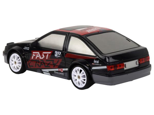 Lean Ferngesteuerter Sportwagen R/C 1:24, schwarze, austauschbare Räder RC-Fahrzeug