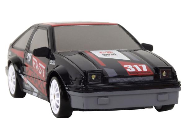 Lean Ferngesteuerter Sportwagen R/C 1:24, schwarze, austauschbare Räder RC-Fahrzeug