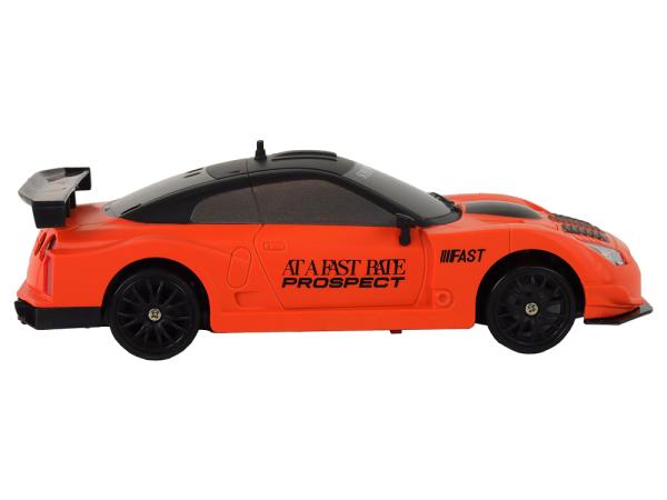 Lean Ferngesteuerter Sportwagen R/C 1:24 Orange mit austauschbaren Rädern RC-Fahrzeug