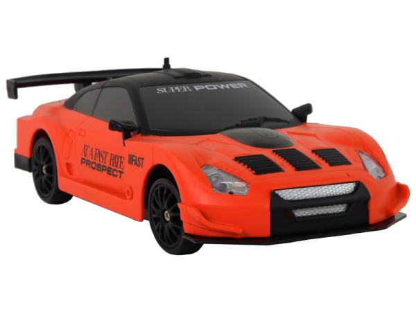 Lean Ferngesteuerter Sportwagen R/C 1:24 Orange mit austauschbaren Rädern RC-Fahrzeug