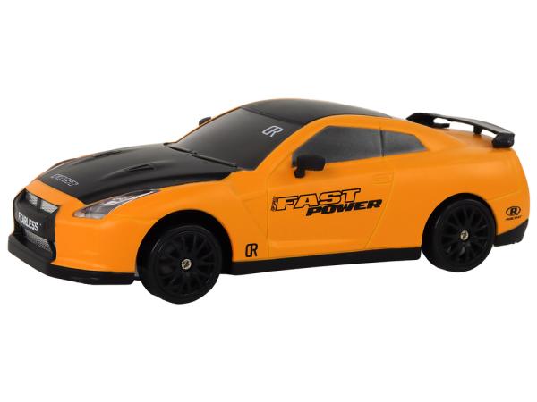 Lean Ferngesteuerter Sportwagen R/C 1:24 Gelb mit austauschbaren Rädern RC-Fahrzeug