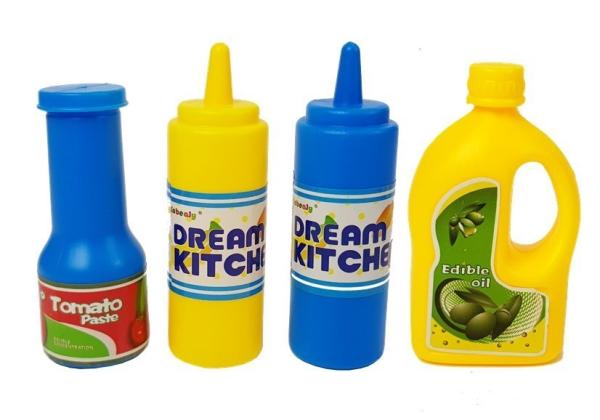 Lean Set mit Plastikgeschirr für den kleinen Koch Spielset Küche