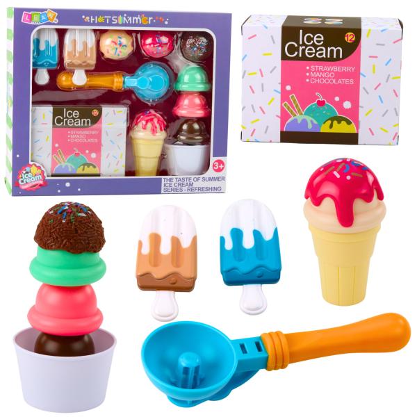 Lean Süßigkeiten-Set Eiscreme für Kinder Löffelbox 14-teilig  Spielset Küche