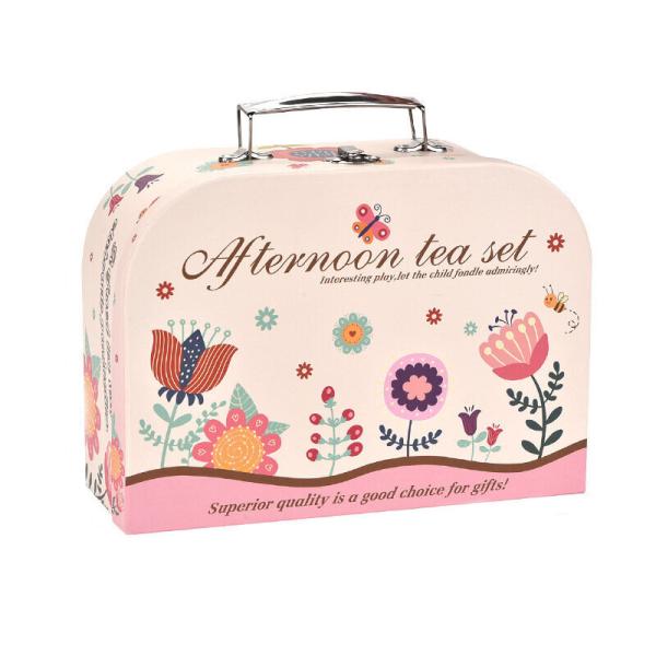 Lean Teeservice In Einem Koffer Tassen Teller Kuchen Donuts  Spielset Küche