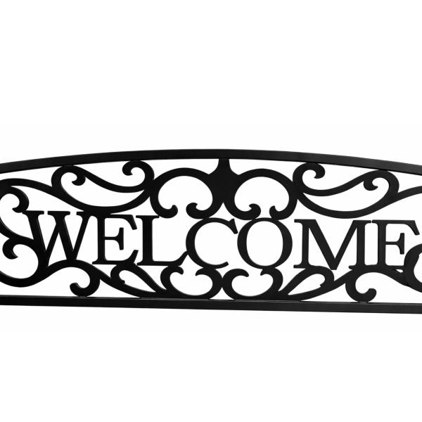 Gartenbank Sitzbank Terrasse Welcome Metall 3-Sitzer Schwarz 127 cm robust 