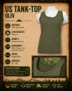 US Tank Top Oliv 100% Baumwolle BW Herren Muskelshirt Army XS-3XL