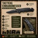 Tactical Einhandmesser Rettungsmesser Glasbrecher Gurtschneider Taschenmesser