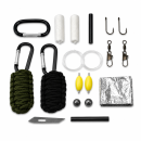 Mil-Tec Paracord Survival Kit Karabiner Camping Outdoor Notfall Geschenk Set