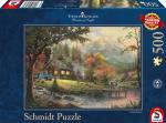 Schmidt Spiele Thomas Kinkade - Idylle am Fluss - 500 Teile Puzzle