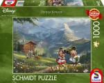 Schmidt Spiele Disney, Mickey & Minnie in den Alpen - 1000 Teile Puzzle (Thomas Kinkade)