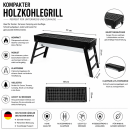 Holzkohlegrill Klappgrill Campinggrill BBQ Grill tragbar faltbar 77cm Reisegrill
