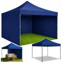 Profi Faltpavillon 3x3m STAHLGESTELL Wasserdicht 420D Expresszelt blau