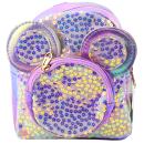 Lean Kinderrucksack mit Pailletten Mausohren Lila 22cm 3L Rucksack