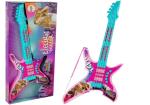 Lean E-Gitarre mit Lichtern und Sounds Pink 62cm für Kinder Instrument
