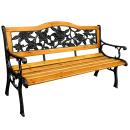 Gartenbank Parkbank Holz Metall Gartenmöbel Rückenlehne 2.5 Sitzer Sitzbank NEU