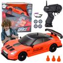 Lean Ferngesteuerter Sportwagen R/C 1:24 Orange mit austauschbaren Rädern RC-Fahrzeug